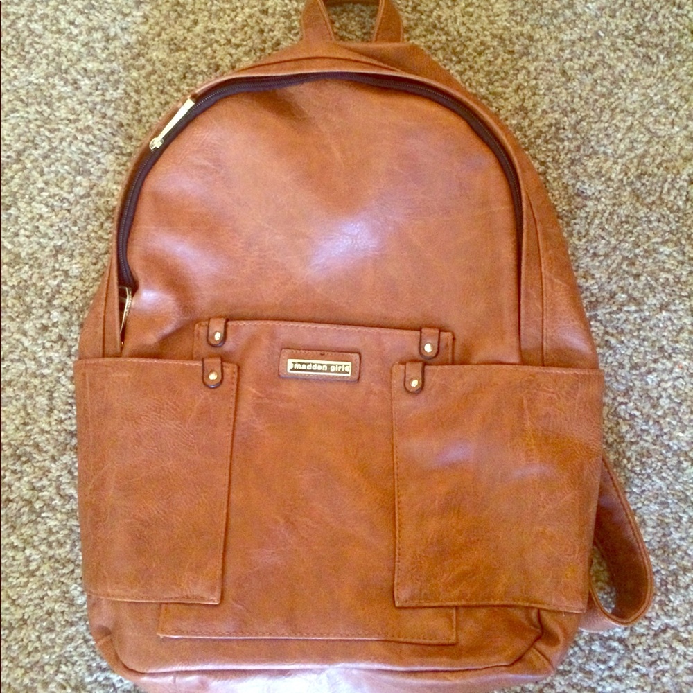 Madden Girl Faux Leather Backpack